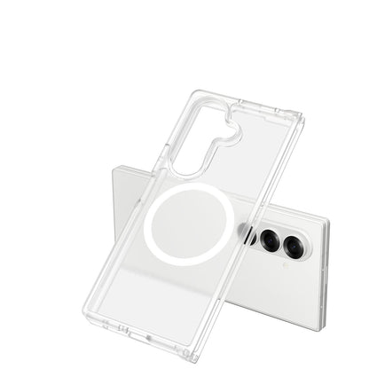 For Samsung Galaxy Z TriFold Magnetic Circle Hybrid Shockproof Protection with MagSafe Compatible Design and Reinforced Transparent Armor Grip Case Cover Clear