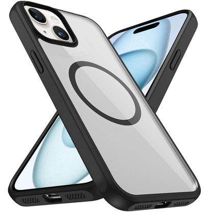 For Samsung Galaxy S25 Ultra Magnetic Circle HQ Transparent Clear TPU Thick 2.0mm Frame Hybrid Shockproof Protector Case Cover