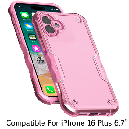 For Apple iPhone 16 Plus (6.7") Slim Tough Shockproof Hybrid Heavy Duty Dual Layer TPU Bumper Rugged Rubber Armor Case Cover