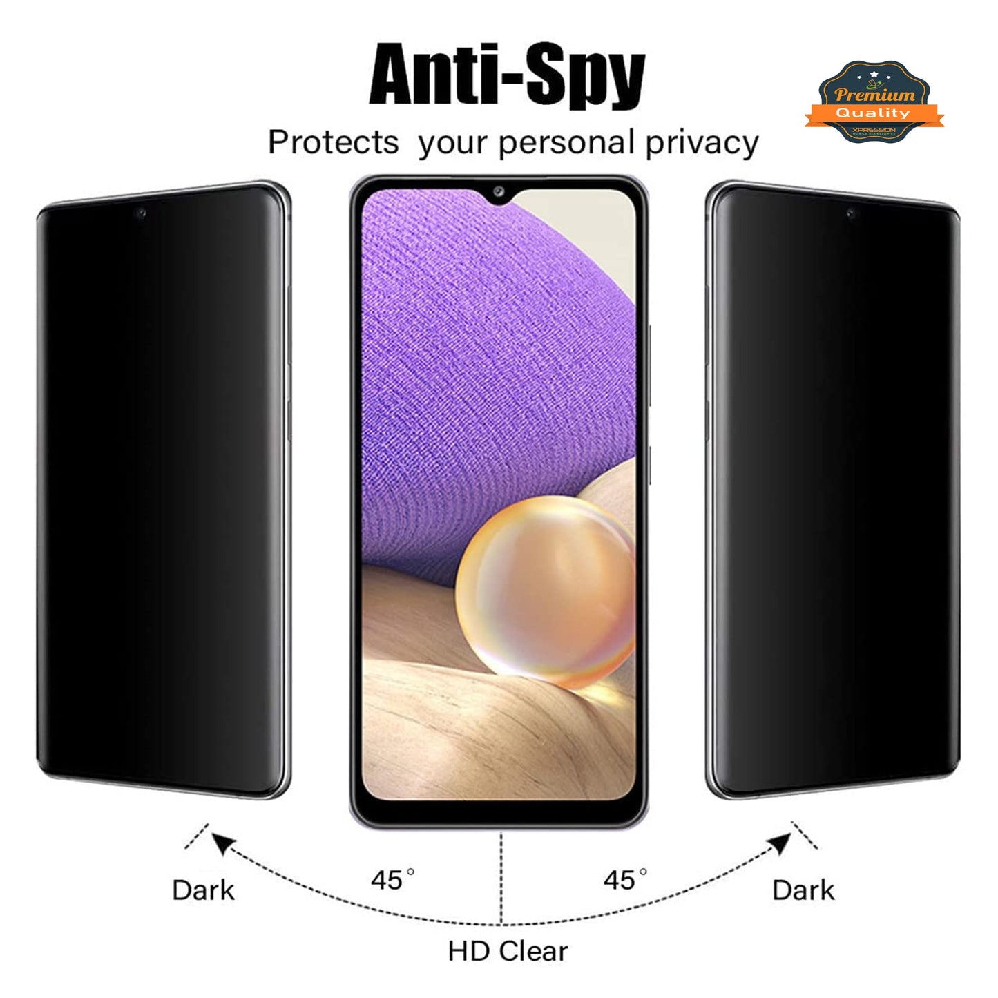 For Google Pixel 9 Pro XL Privacy Screen Protector, Anti Spy Anti Peeping Tempered Glass Full Protective Film, 9H, Anti Scratch, Easy Install Case Cover Black