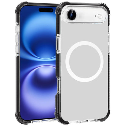 For Apple iPhone 17 Air (6.6") Magnetic Acrylic Case Transparent Back, Rugged Colorful Frame, Shockproof Hybrid, MagSafe Compatible Case Cover