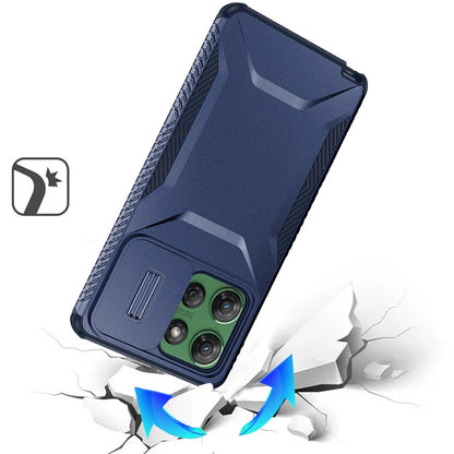 For Motorola Moto G Power 5G 2025 Slim Fit Shockproof Hybrid with Slide Camera Window Covering, Rugged Tpu Silicone Hard PC Bumper Case Cover