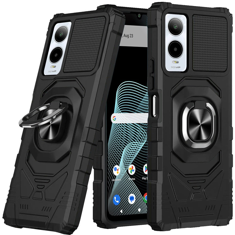 For Samsung Galaxy S26 Ultra Hybrid Dual Layer with 360° Rotate Magnetic Ring Stand Holder Kickstand TPU Rugged PC Shockproof Case Cover