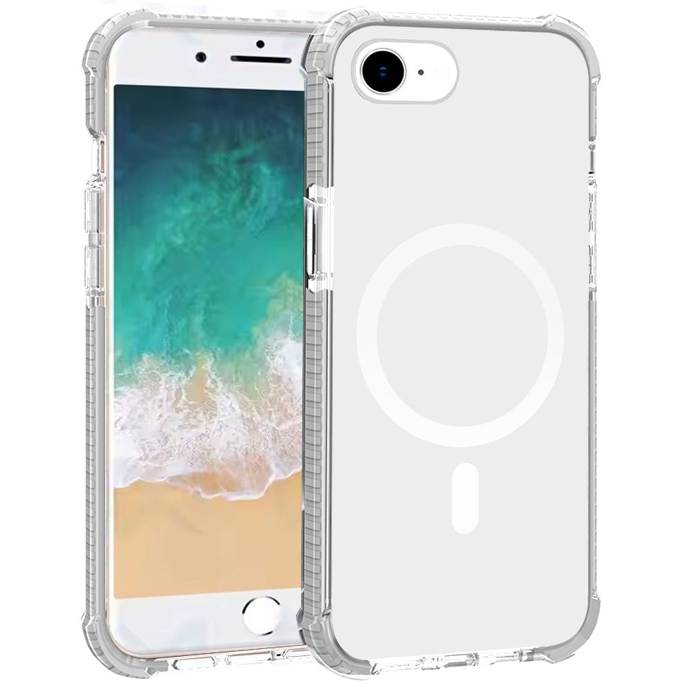 Magnetic Acrylic Case Transparent Back, Rugged Colorful Frame, Shockproof Hybrid, MagSafe Compatible