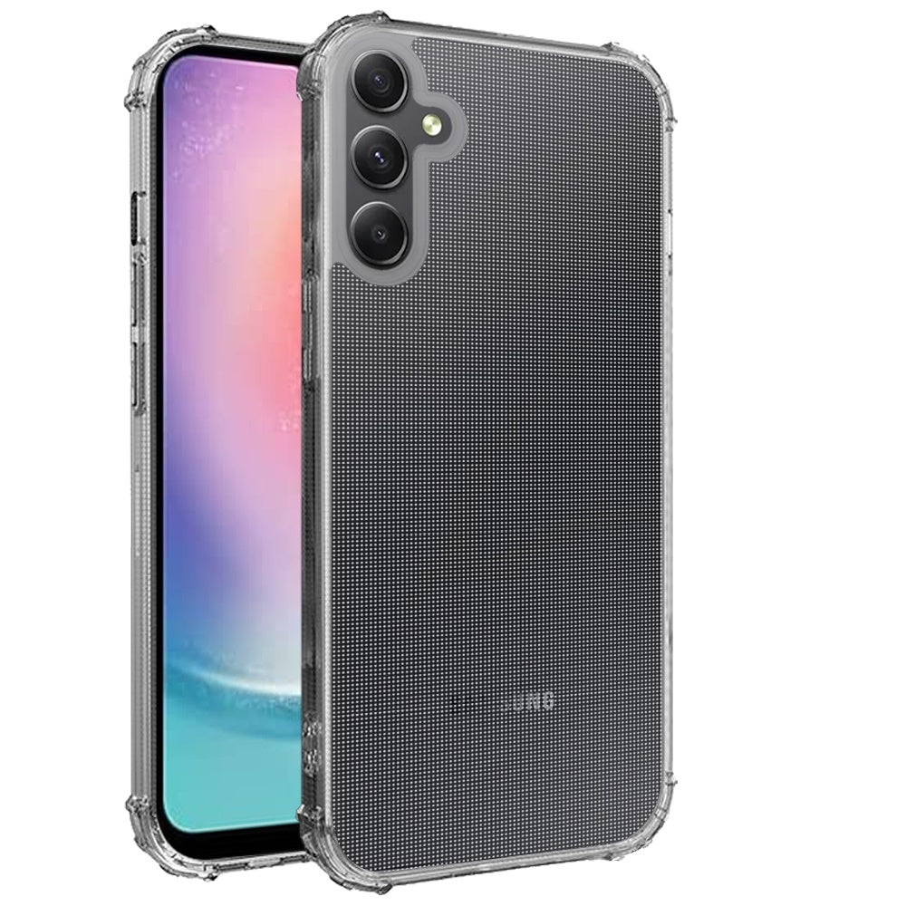 For Samsung Galaxy A26 Hybrid Transparent Thick TPU Rubber Silicone 4 Corners Gel Shockproof Protective Slim Back Case Cover Clear