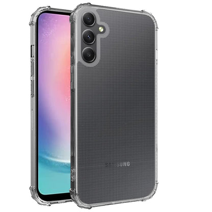For Samsung Galaxy A26 Hybrid Transparent Thick TPU Rubber Silicone 4 Corners Gel Shockproof Protective Slim Back Case Cover Clear