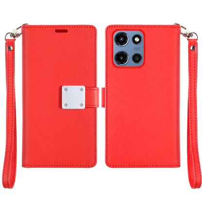 For Motorola Moto G Play 5G 2026 Wallet Cases PU Leather with Credit Card /ID /Cash Holder Slot Dual Flip Book Pouch, Stand and Strap Case Cover