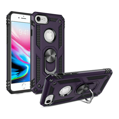 For Apple iPhone SE 3 (2022) SE/8/7 Hybrid Shockproof Durable 360 Degree Rotatable Ring Stand Holder Kickstand Fit Magnetic Car Mount Case Cover