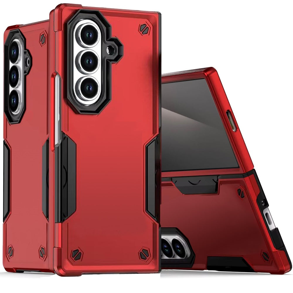 For Samsung Galaxy Z Fold 7 Slim Tough Shockproof Hybrid Heavy Duty 2in1 Dual Layer TPU Bumper Rugged Rubber Defend Armor Case Cover