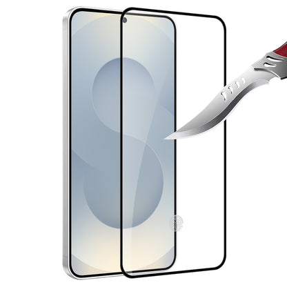 For Samsung Galaxy S25 EDGE Tempered Glass Screen Protector [Full Coverage] Curved Black Edged 9H Hardness Glass Screen Protector Protector Clear Black