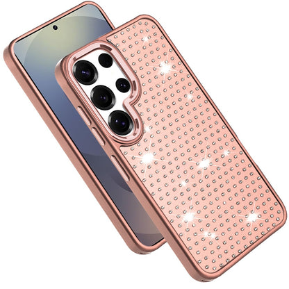 For Samsung Galaxy S26 Ultra Bling Diamond Metallic, Full Sparkle Chrome Edged Hybrid Protective Shockproof Case Cover