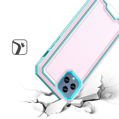 For Samsung Galaxy A16 5G Tough Modern Fused Hybrid Armor Hard PC + TPU Rubber Shockproof Drop Impact Protection Case Cover Pink