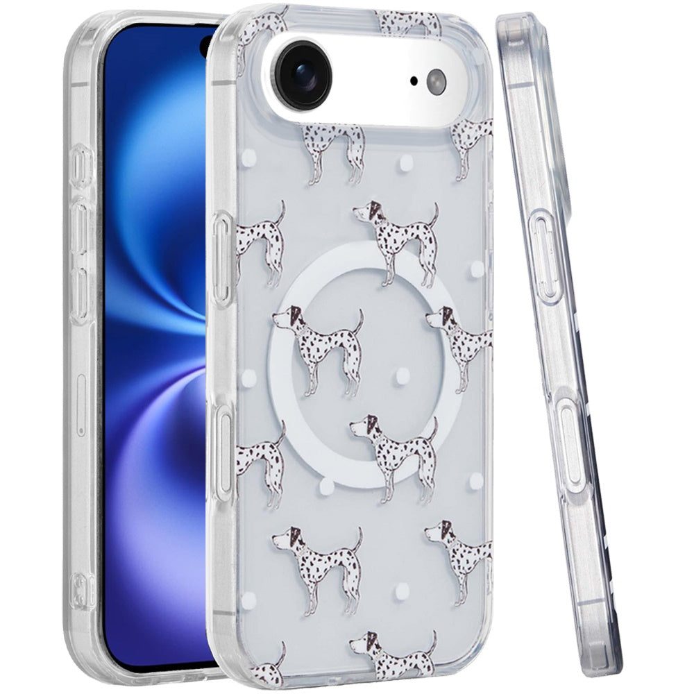 For Apple iPhone 17 Pro Stylish Pattern Fashion IMD Printed Design TPU Slim Shockproof Protective with Magnetic Back Case Cover