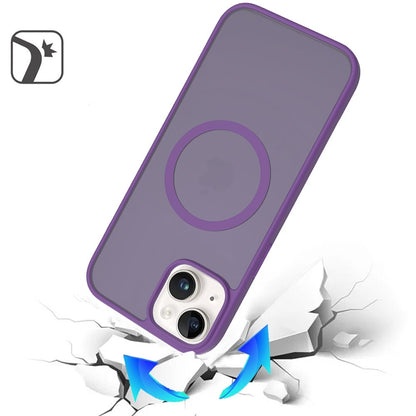 For iPhone 14/13 (6.1") MagSafe Compatible Case Hybrid Soft TPU Bumper Hard Translucent Matte Back Slim Shockproof Case Cover Cosmic Orange