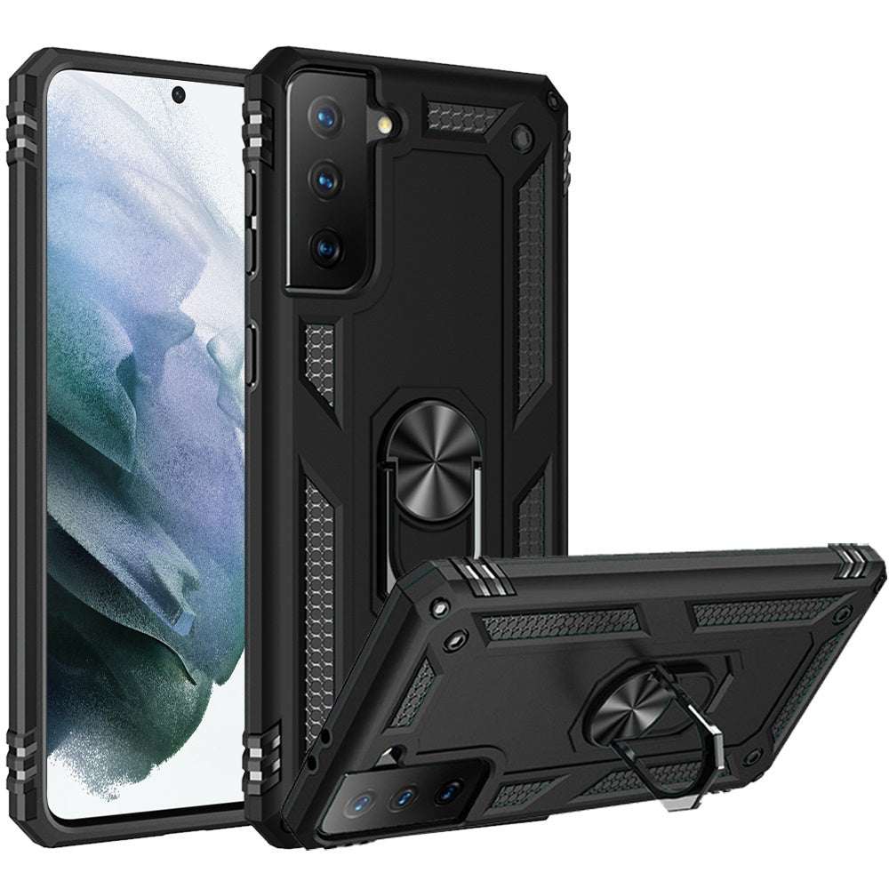 For Samsung Galaxy S22 Hybrid Shockproof Durable 360 Degree Rotatable Ring Stand Holder Kickstand Fit Magnetic Car Mount Case Cover