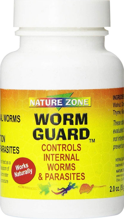 Nature Zone Worm Guard Controls Internal Worms and Parasites for Amphibians, Reptiles, and Turtles [Reptile Supplies] 2 oz