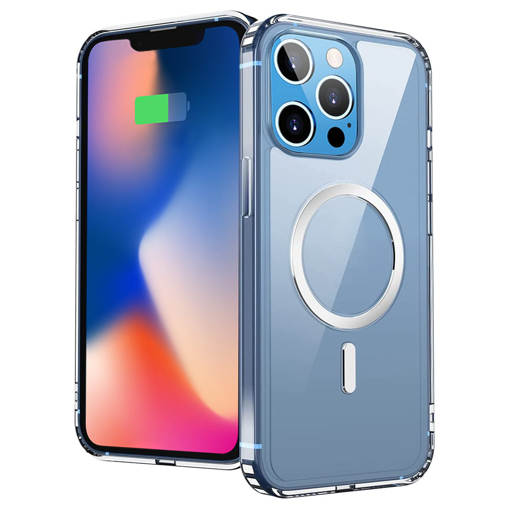 For Apple iPhone 15 Pro (6.1") Crystal Clear Hybrid Impact Case with Magsafe Compatibility Hard Slim PC TPU Rubber Transparent Phone Case Cover