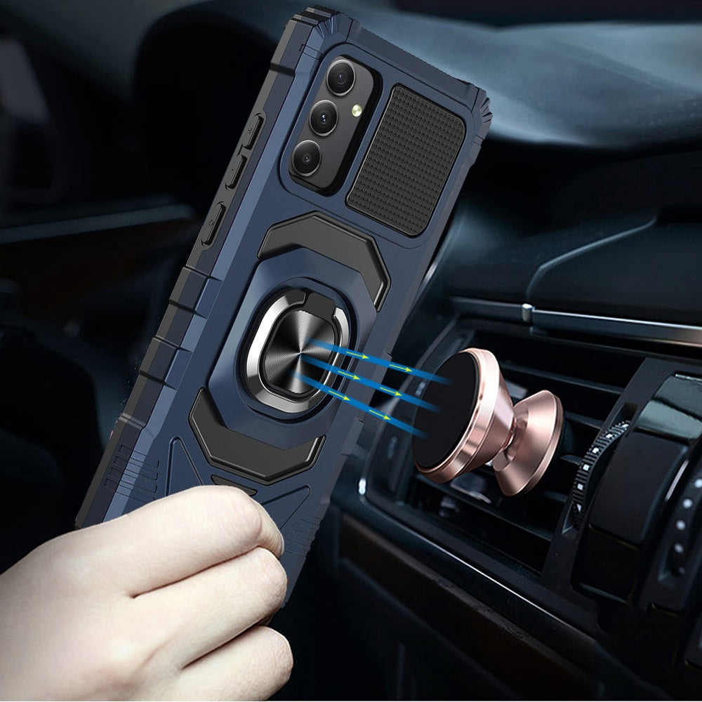 For Samsung Galaxy A26 Hybrid Dual Layer with 360° Rotate Magnetic Ring Stand Holder Kickstand TPU Rugged PC Shockproof Case Cover