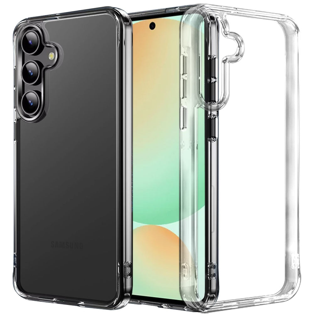 For Samsung Galaxy S24 Fan Edition /Galaxy S24 FE Shockproof Slim Crystal Clear Transparent Hybrid Cover with Enhanced Drop Protection Case Cover Transparent
