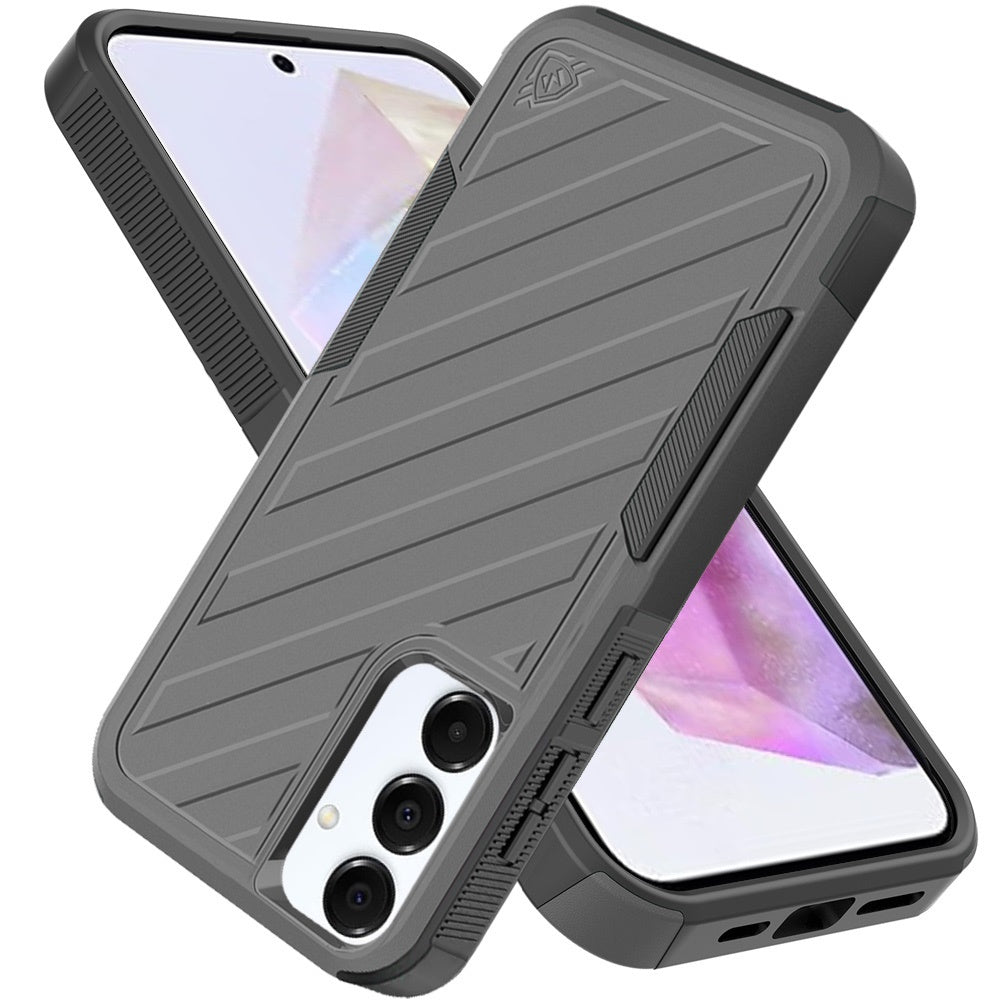 For Samsung Galaxy A36 Hybrid lined shockproof dual layer Rugged 2in1 Hard PC & Silicone TPU Non Slip Textured Tough Armor Case Cover