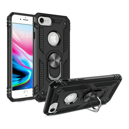 For Apple iPhone SE 3 (2022) SE/8/7 Hybrid Shockproof Durable 360 Degree Rotatable Ring Stand Holder Kickstand Fit Magnetic Car Mount Case Cover