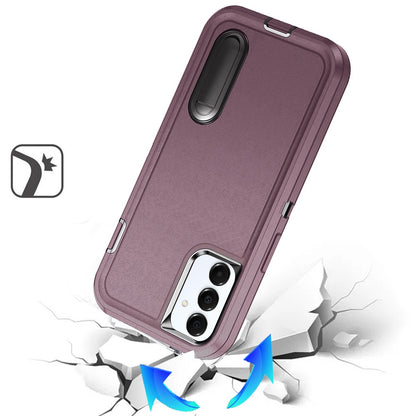 For Samsung Galaxy A16 5G Hybrid Three Layers Protection 3in1 Shockproof with Kickstand Heavy Duty Hard TPU Rubber Anti-Drop Case Cover
