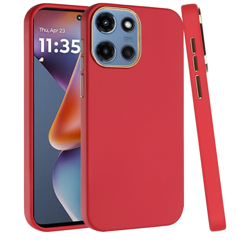 For Motorola Moto G 5G 2025 Hybrid Armor Shockproof, Durable Bumper Rubber Gummy Gel Slick Hard PC Silicone TPU Case Cover