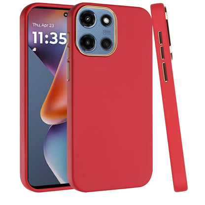 For Motorola Moto G 5G 2025 Hybrid Armor Shockproof, Durable Bumper Rubber Gummy Gel Slick Hard PC Silicone TPU Case Cover