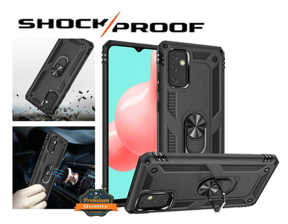 For Apple iPhone 17E /16E Hybrid Shockproof Durable 360 Degree Rotatable Ring Stand Holder Kickstand Fit Magnetic Car Mount Case Cover