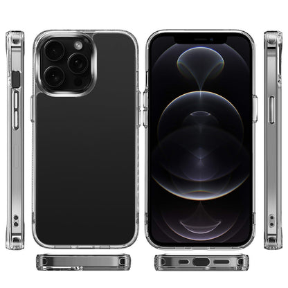 Phone Case for Apple iPhone 12 Pro Max Crystal Transparent Thick 2.0mm Shockproof Chrome Button Durable Grip Camera Protection Hybrid Design Cover Clear