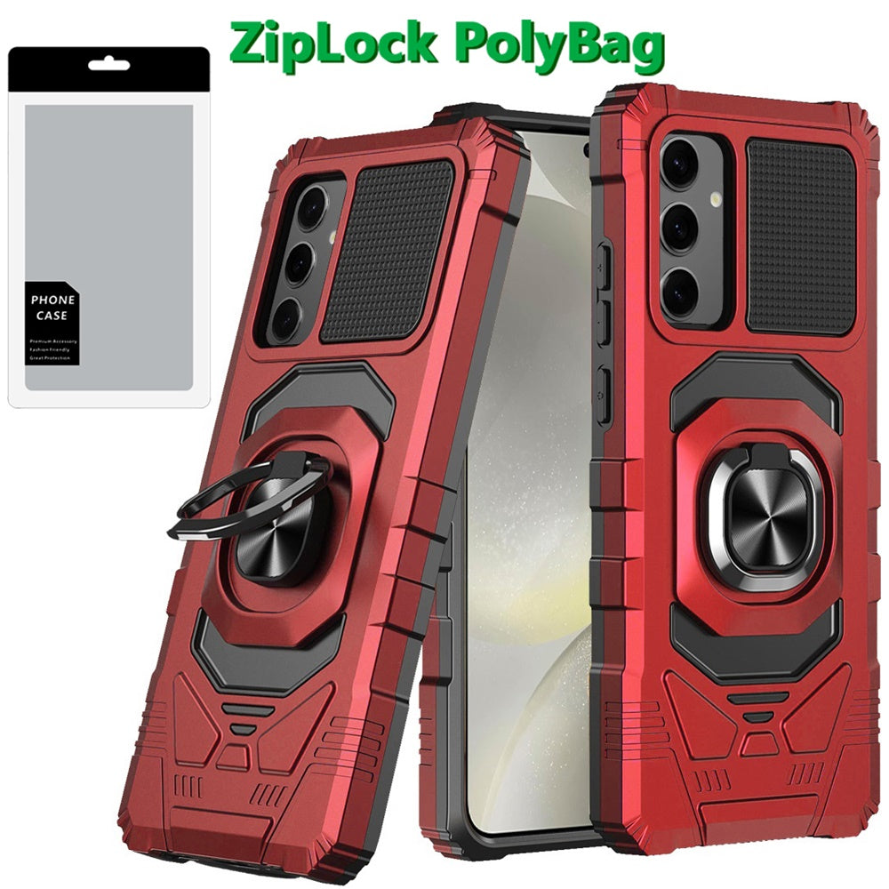 For Samsung Galaxy S25 /S24 Hybrid Dual Layer with 360° Rotate Magnetic Ring Stand Holder Kickstand TPU Rugged PC Shockproof Case Cover