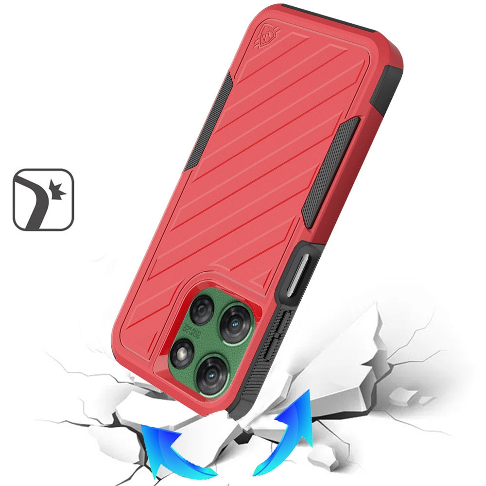 For Samsung Galaxy A36 Hybrid lined shockproof dual layer Rugged 2in1 Hard PC & Silicone TPU Non Slip Textured Tough Armor Case Cover
