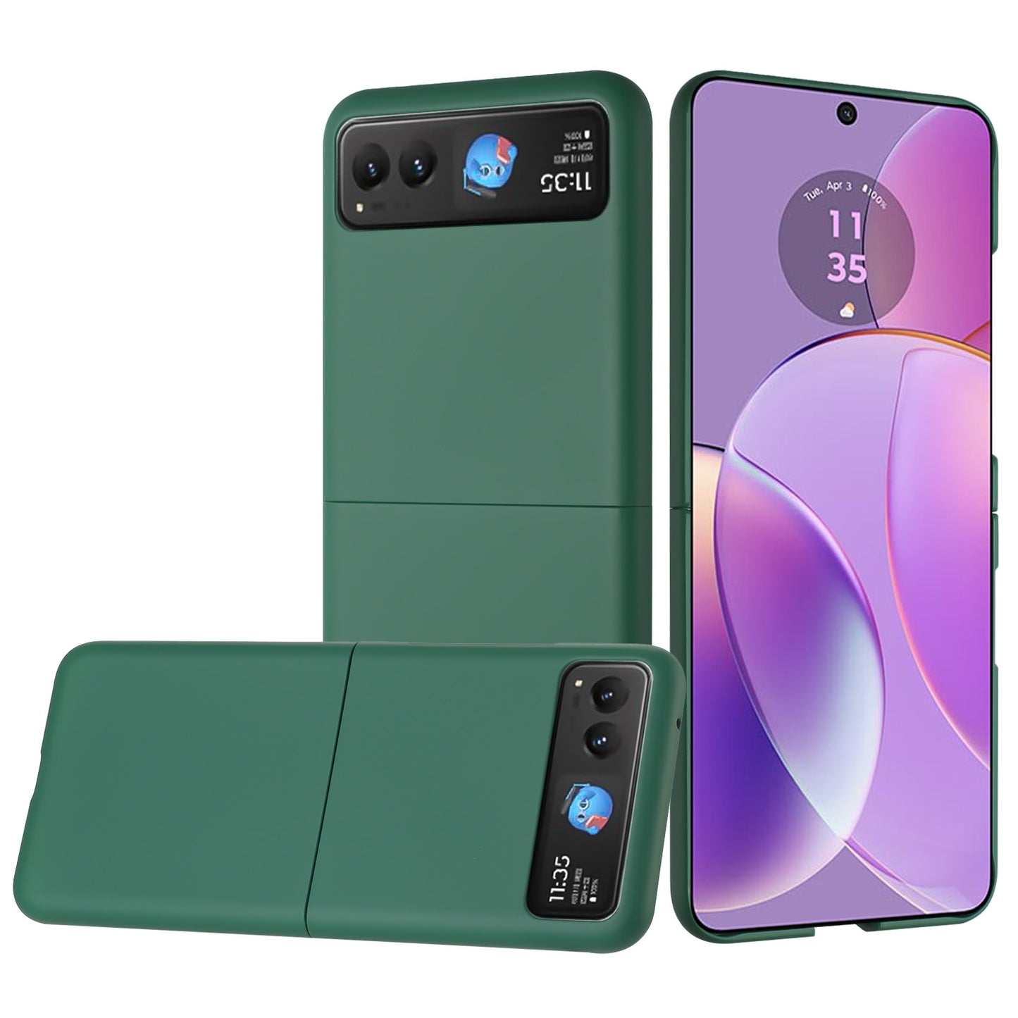 For Motorola Razr 2025 Snap-On Flip Premium Matte Finish Slim Lightweight Protective PC + Rubber TPU Hard Shell Case Cover