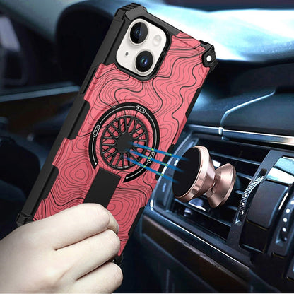 For Samsung Galaxy S26 Ultra Texture Design Stylish Invisible Kickstand Case, MagSafe Compatible Hybrid Shockproof Cover, Car Mount Friendly Case Cover