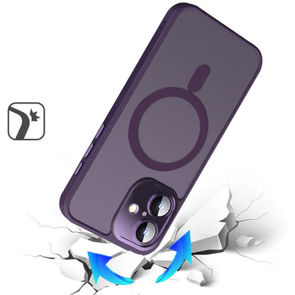 For Apple iPhone 17 (6.3") Complete Protection HQ Matte Translucent Hybrid Shockproof w/ Camera Protector Compatible with MagSafe Case Cover Blue
