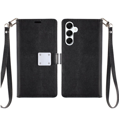 For Samsung Galaxy S25 Plus /S25+ /S24/Plus Wallet Cases PU Leather with Credit Card /ID /Cash Holder Slot Dual Flip Book Pouch, Stand and Strap Case Cover