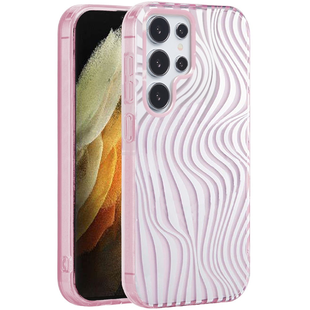 For Samsung Galaxy S21 Ultra Fashion Layer Design Slim IMD TPU Protective, Shockproof Hybrid Stylish Durable Hard PC Case Cover