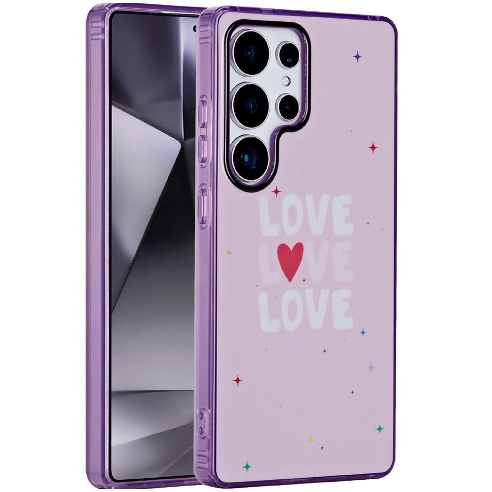 For Samsung Galaxy S25 Ultra Fashion Layer Design Slim IMD TPU Protective, Shockproof Hybrid Stylish Durable Hard PC Case Cover