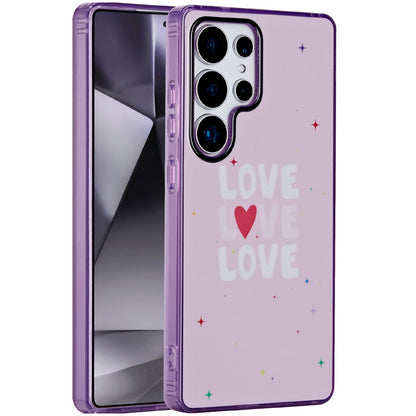 For Samsung Galaxy S25 Ultra Fashion Layer Design Slim IMD TPU Protective, Shockproof Hybrid Stylish Durable Hard PC Case Cover