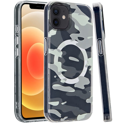 For Apple iPhone 15 Pro Max Double Layer IMD Magnetic Hybrid Shockproof Protection Anti Scratch Durable Design Secure Grip Slim Profile Compatible Design Case Cover Smoke Holographic