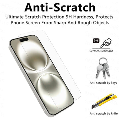 For Apple iPhone 17 /17 Air /17 Pro/ 17 Pro Max Tempered Glass Screen Protector, 9H HD Transparent Clear, Full Glue Easy Installation Protector Clear