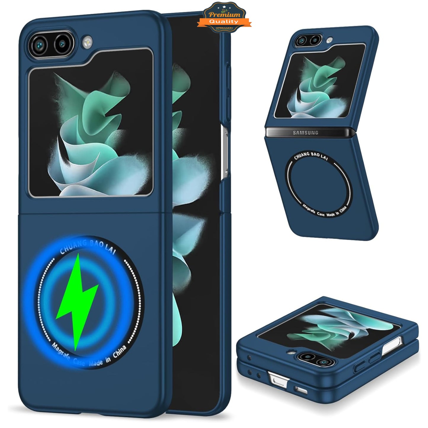 For Samsung Galaxy Z Flip 7 Matte Magnetic Case Supports Fast Wireless Charging, Slim Hybrid TPU Rubber Shockproof Case Cover