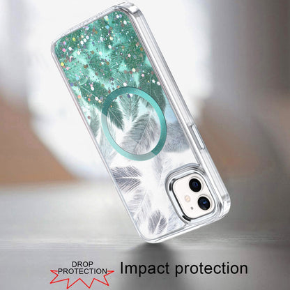 For Samsung Galaxy S25 Ultra Epoxy Glitter Shimmer Fashion Case with Magnetic Magsafe Compatible Hybrid Sparkling Slim Protective Case Cover