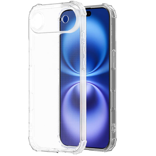 For Apple iPhone 17 AIR Hybrid Transparent Thick TPU Rubber Silicone 4 Corners Gel Shockproof Protective Slim Back Case Cover Clear