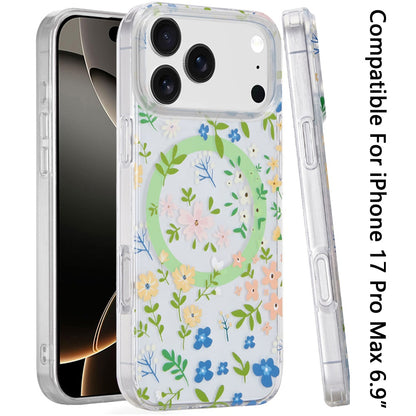For Apple iPhone 17 Pro Max Stylish Pattern Fashion IMD Printed Design TPU Slim Shockproof Protective with Magnetic Back Case Cover
