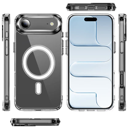 For Apple iPhone 17 Air (6.6") Clear Magnetic Case with Built-in Magnets Compatible with MagSafe Slim Soft TPU Bumper Case Cover Clear