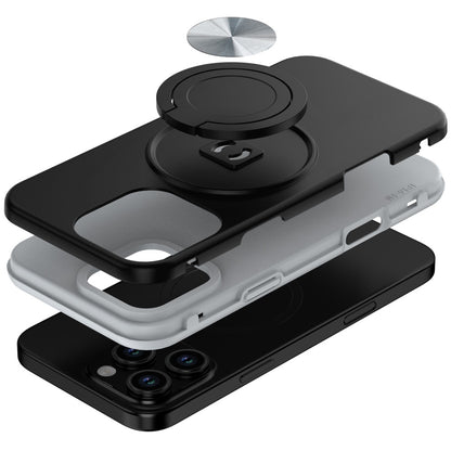 For Samsung Galaxy S26 Ultra Metal Matte Hybrid with Invisible Rotational Ring Stand, Car Mount Friendly, Military Grade Slim Fit Sturdy Case Cover