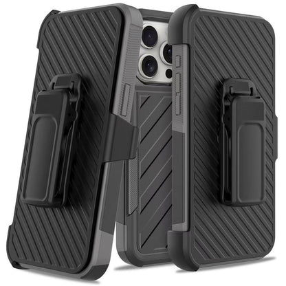 For Apple iPhone 17E /16E Rugged 2in1 Armor Combo Belt Clip Holster, Non-Slip Tough Hybrid lined Shockproof Case Case Cover