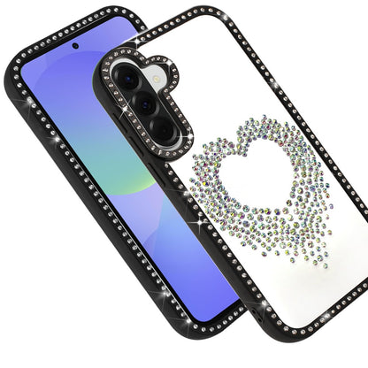For Samsung Galaxy A37 Angel Hearts Glitter Shimmer Diamond Edge Hybrid Drop Protection Shockproof Design Case Cover
