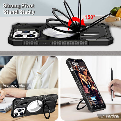For Apple iPhone 15 (6.1") Hybrid Magnetic Ring Stand Invisible Foldable Military Grade Shockproof Fit with Magsafe  Phone Case Cover